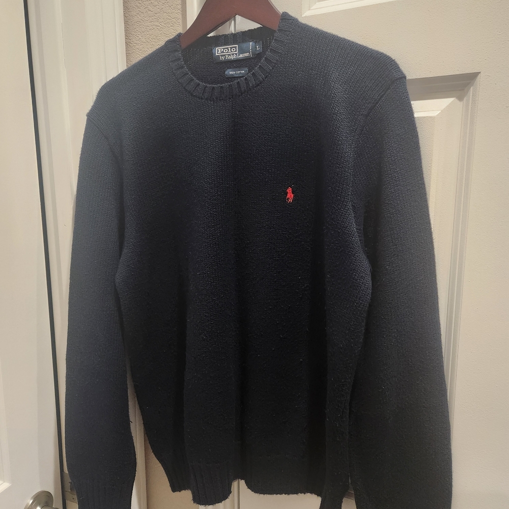 Polo by Ralph Lauren Men's Dark Blue Crewneck Sweater